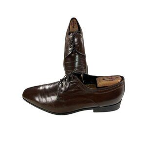 Aldo Mens Size 13 M Brown Leather Tie Dress Shoes